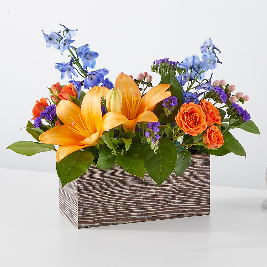 Radiant Citrus Box Bouquet – NITA'S FLOWERS & GIFTS, Marlow OK