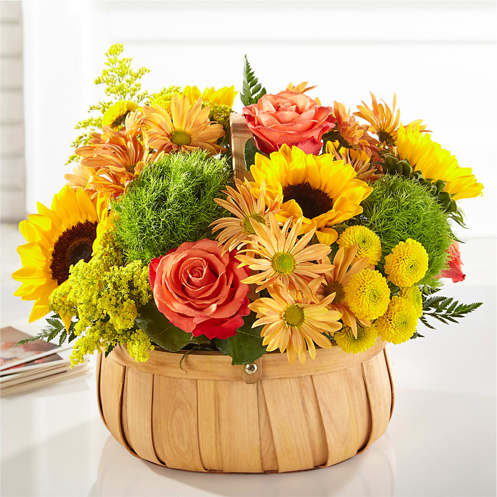 Harvest Sunflower Basket – NITA'S FLOWERS & GIFTS, Marlow OK