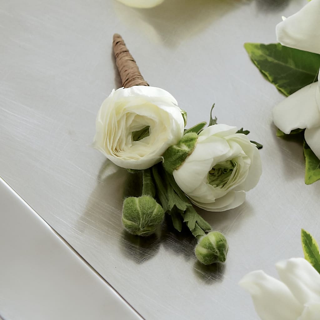 White Ranunculus Boutonniere – NITA'S FLOWERS & GIFTS, Marlow OK