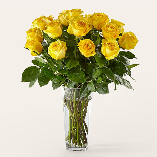 Long Stem Yellow Rose Bouquet – NITA'S FLOWERS & GIFTS, Marlow OK