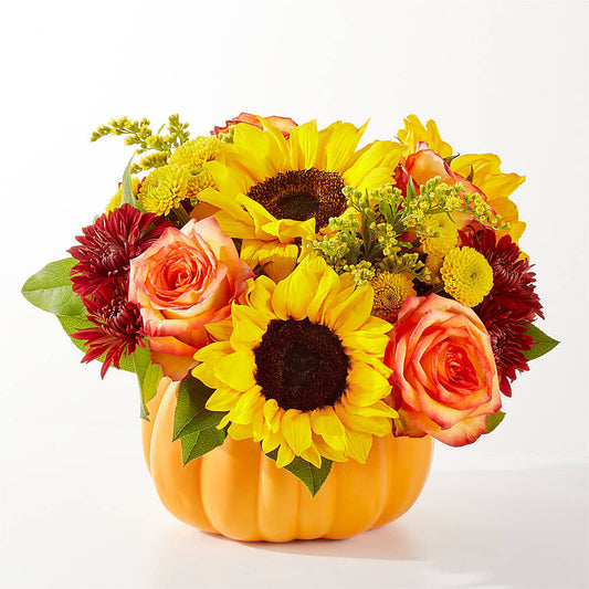 Golden Gourd Pumpkin Bouquet – NITA'S FLOWERS & GIFTS, Marlow OK