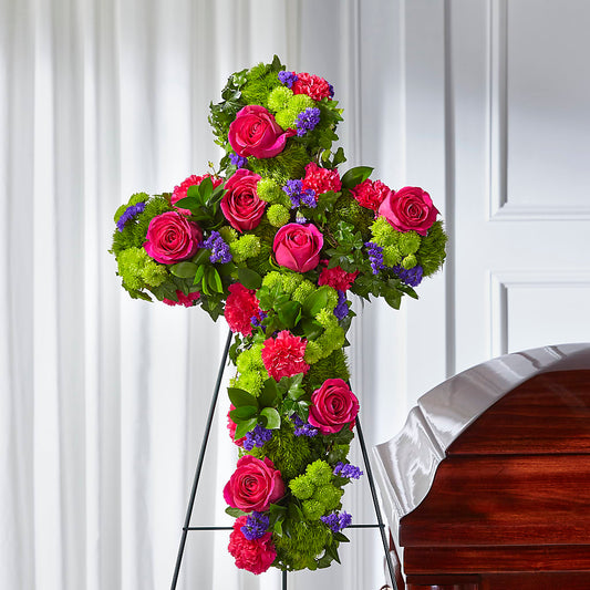Tribute Rose Floral Cross – NITA'S FLOWERS & GIFTS, Marlow OK