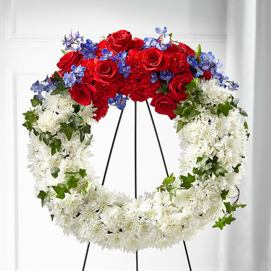 Patriotic Passion Wreath – NITA'S FLOWERS & GIFTS, Marlow OK