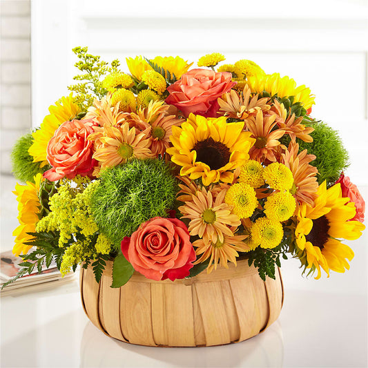 Harvest Sunflower Basket – NITA'S FLOWERS & GIFTS, Marlow OK