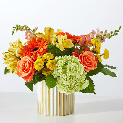Autumn Sunshine Bouquet with Ivory Vase – NITA'S FLOWERS & GIFTS, Marlow OK