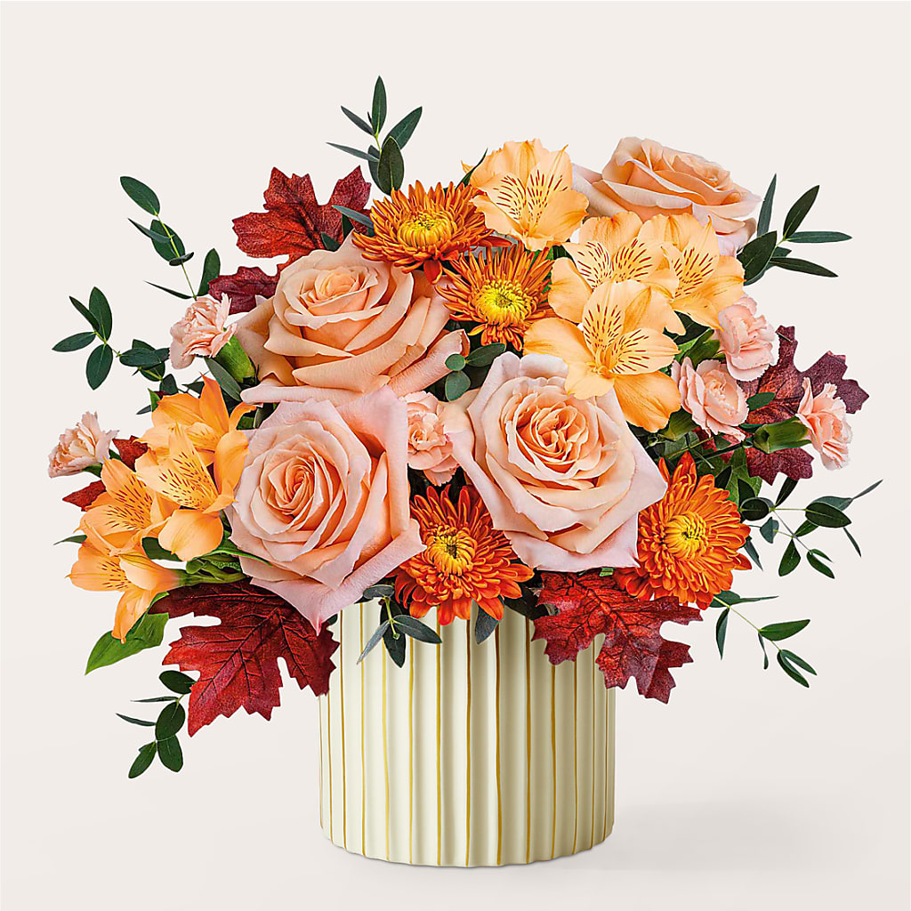 Spiced Latte Bouquet with Ivory Vase – NITA'S FLOWERS & GIFTS, Marlow OK