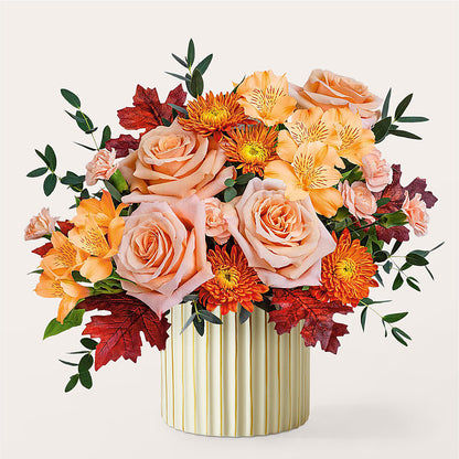 Spiced Latte Bouquet with Ivory Vase – NITA'S FLOWERS & GIFTS, Marlow OK