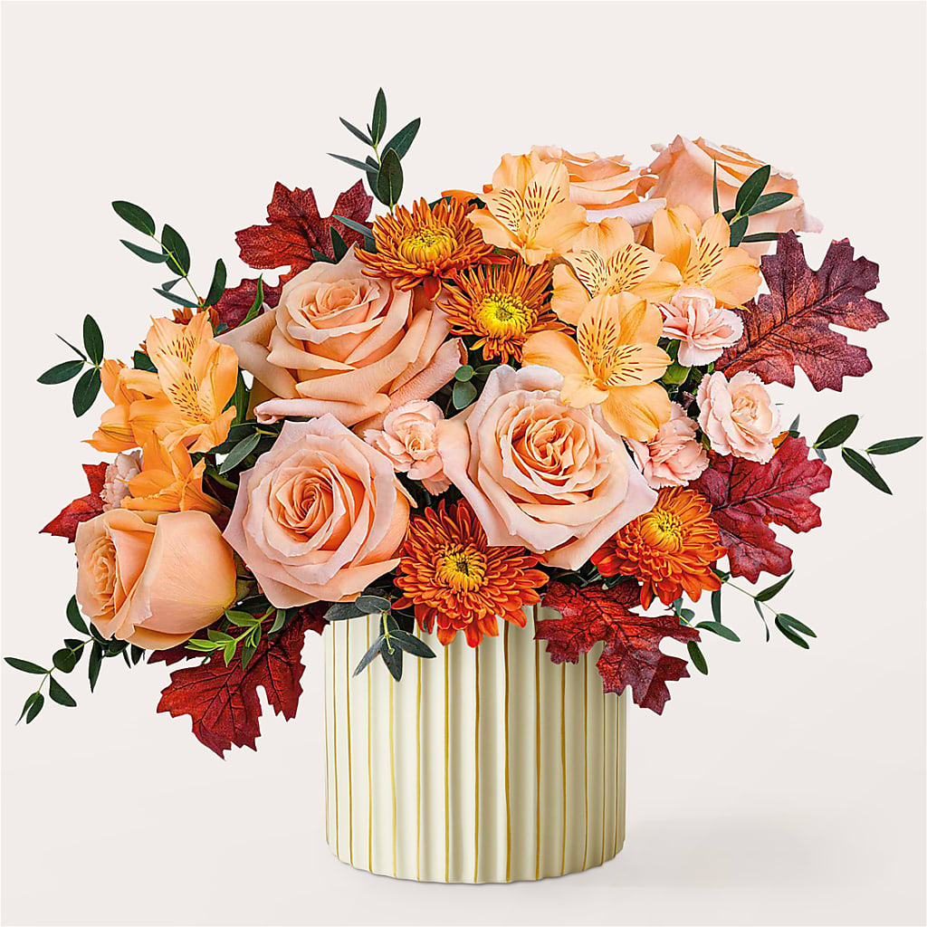 Spiced Latte Bouquet with Ivory Vase – NITA'S FLOWERS & GIFTS, Marlow OK