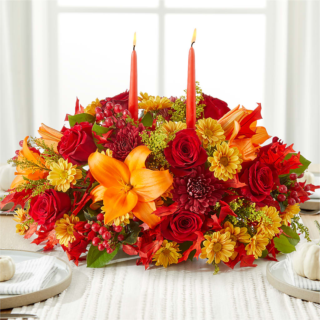 Autumn's Embrace Centerpiece – NITA'S FLOWERS & GIFTS, Marlow OK