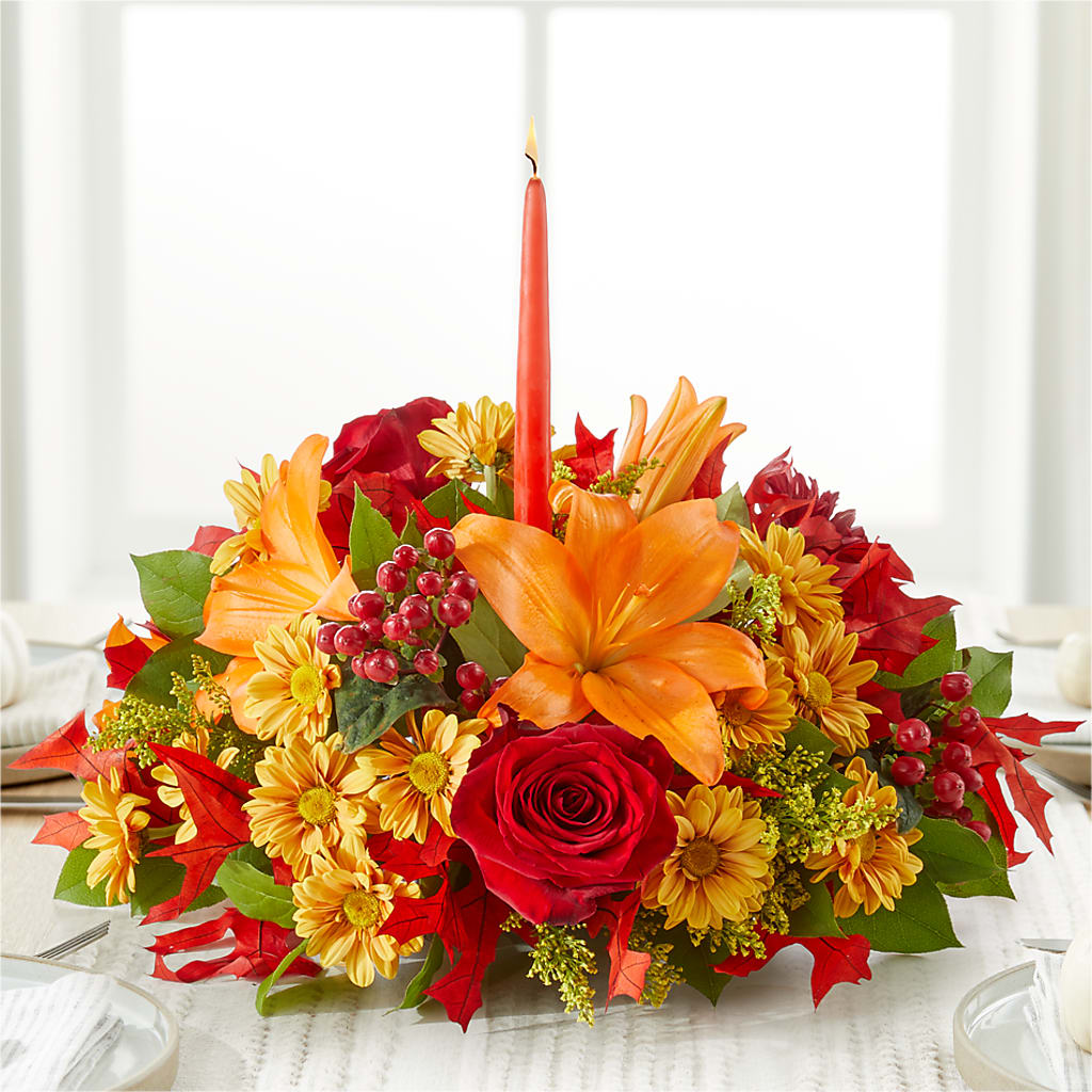 Autumn's Embrace Centerpiece – NITA'S FLOWERS & GIFTS, Marlow OK