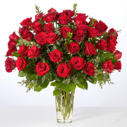 Forever Yours Fifty Stem Red Rose Bouquet – NITA'S FLOWERS & GIFTS, Marlow OK